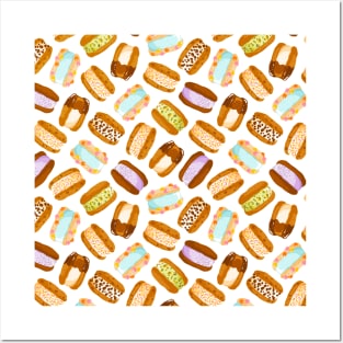 Different ice cream cookies pattern Posters and Art